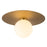 Kuzco Elixir 14" LED Flush Mount, Brushed Gold/Steel Shade