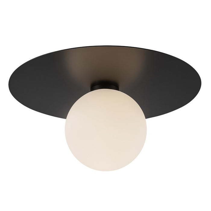 Kuzco Elixir 14" LED Flush Mount, Black/Steel Shade