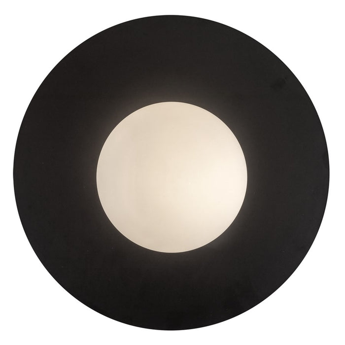 Kuzco Elixir 14" LED Flush Mount, Black/Steel Shade