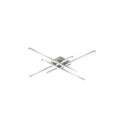 Kuzco Vega Minor 31in LED Flush Mount | Modern Brushed Nickel and White Acrylic Diffuser | Bedroom & Hallway Ceiling Light | Model FM18232-BN