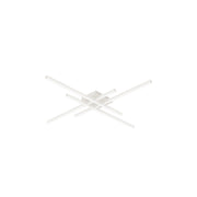 Kuzco Vega Minor 32in LED Flush Mount | Modern White Aluminum and White Acrylic Diffuser | Bedroom & Living Room | Model FM18232-WH