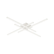 Kuzco Vega Minor 32in LED Flush Mount | Modern White Aluminum and White Acrylic Diffuser | Bedroom & Living Room | Model FM18232-WH