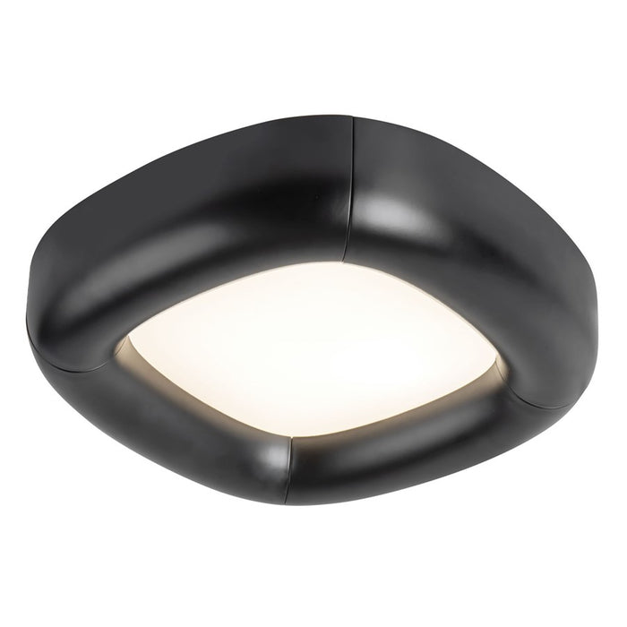 Kuzco Folio 15" Black Dimmable LED Flush Mount, Black