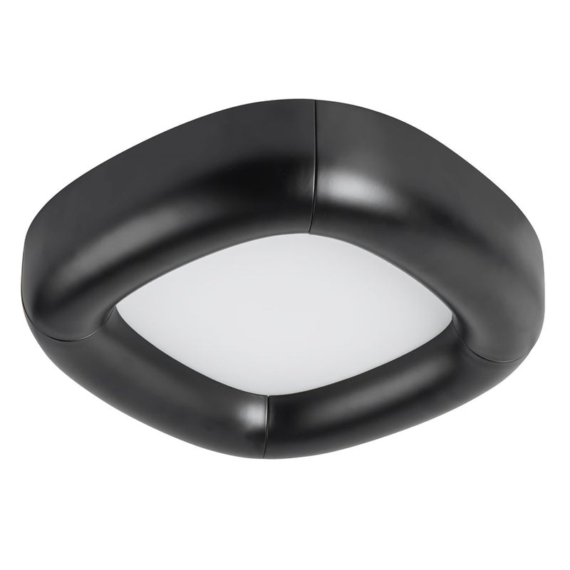 Kuzco Folio 15" Black Dimmable LED Flush Mount, Black