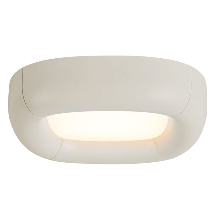 Kuzco Folio 15" Wht Dimmable LED Flush Mount, Pearl White