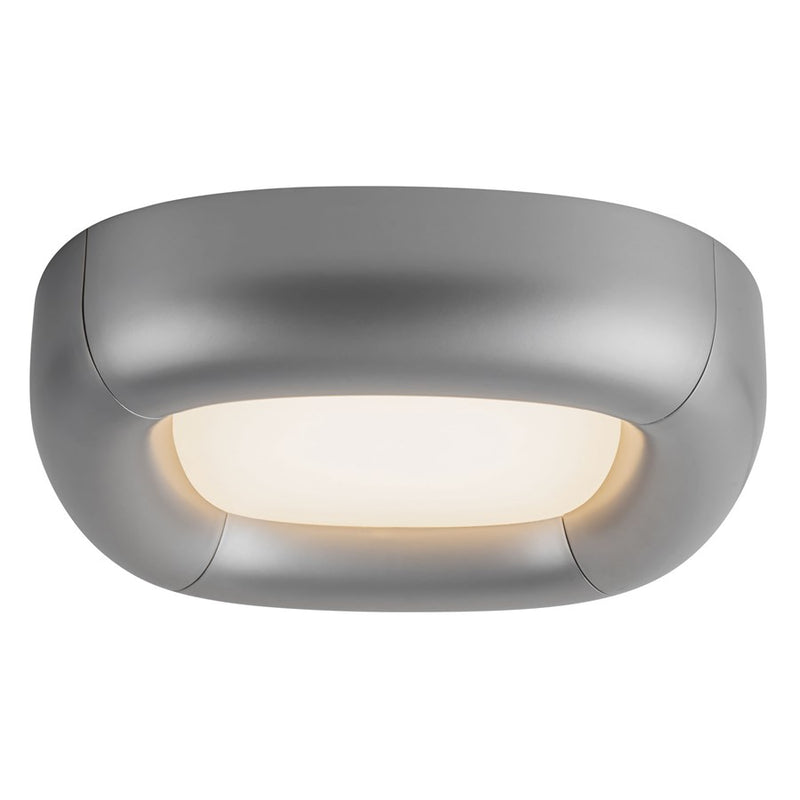 Kuzco Folio 15" Silver Dimmable LED Flush Mount, Space Gray
