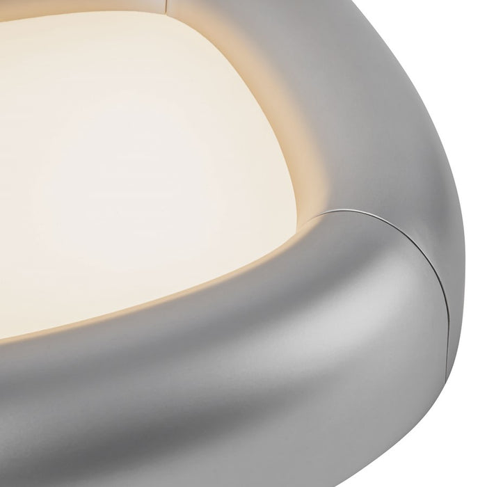 Kuzco Folio 15" Silver Dimmable LED Flush Mount, Space Gray