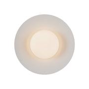 Kuzco Cruz 15in LED Flush Mount | Black and White Metal and Opal Glass | Bedroom, Living Room & Dining Room Ambient Light | Model FM22815-BK-WH