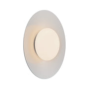Kuzco Cruz 15in LED Flush Mount | Black and White Metal and Opal Glass | Bedroom, Living Room & Dining Room Ambient Light | Model FM22815-BK-WH