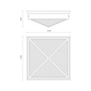 Kuzco Cairo 15in 2-Light Flush Mount | Urban Bronze Steel and Clear Ribbed Glass | Hallway & Bedroom Ceiling Light | Model FM332615UBCR