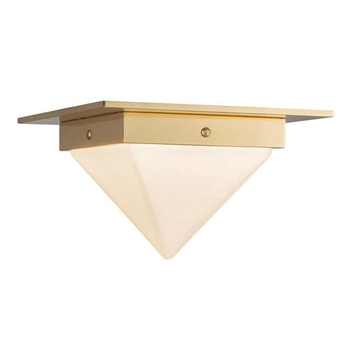Kuzco Mineral 4" Brass Flush Mount, Patina Brass/Opal Glass - FM345084PTBOP