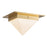 Kuzco Mineral 4" Brass Flush Mount, Patina Brass/Opal Glass