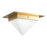 Kuzco Mineral 4" Brass Flush Mount, Patina Brass/Opal Glass