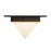 Kuzco Mineral 4" Black Flush Mount, Urban Bronze/Alabaster