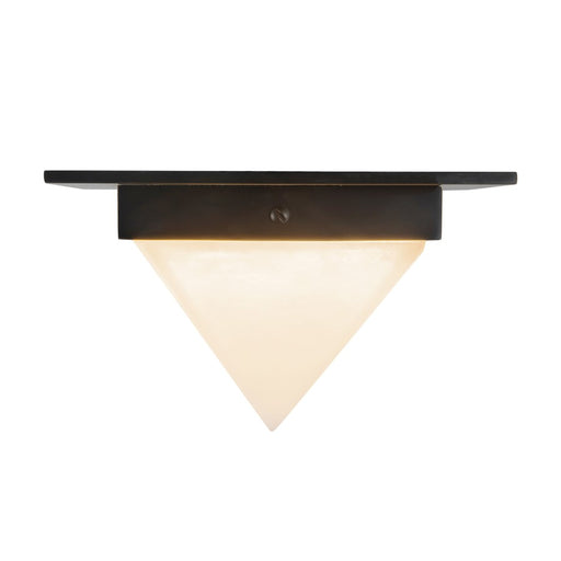 Kuzco Mineral 4" Black Flush Mount, Urban Bronze/Alabaster