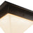 Kuzco Mineral 4" Black Flush Mount, Urban Bronze/Alabaster