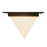Kuzco Mineral 9" Black Flush Mount, Urban Bronze/Alabaster
