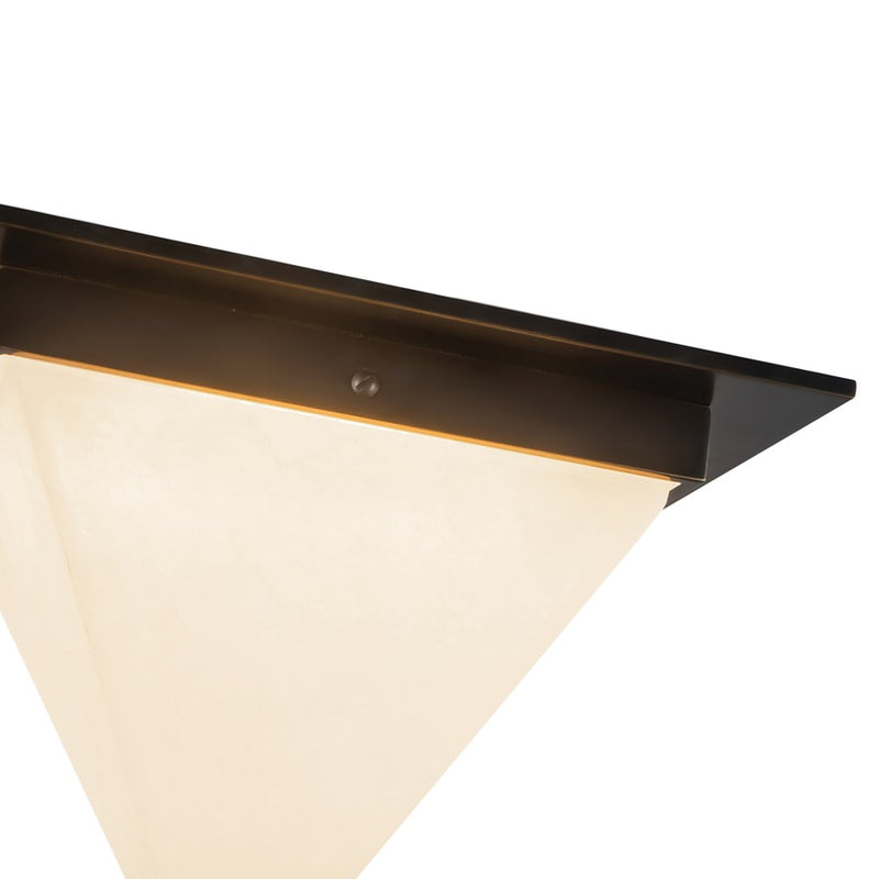 Kuzco Mineral 9" Black Flush Mount, Urban Bronze/Alabaster