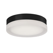 Kuzco Bedford 11in 1-Light LED Flush Mount | Modern Black and Frosted Glass | Bedroom & Hallway Ceiling Light | 1600lm 5CCT | Model FM3511-BK-5CCT