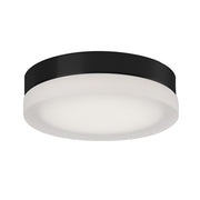 Kuzco Bedford 11in 1-Light LED Flush Mount | Modern Black and Frosted Glass | Bedroom & Hallway Ceiling Light | 1600lm 5CCT | Model FM3511-BK-5CCT