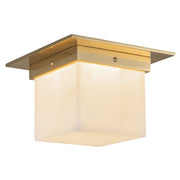 Kuzco Mineral 5.5" Brass Flush Mount, Patina Brass/Alabaster - FM356085PTBAR