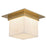 Kuzco Mineral 5.5" Brass Flush Mount, Patina Brass/Alabaster