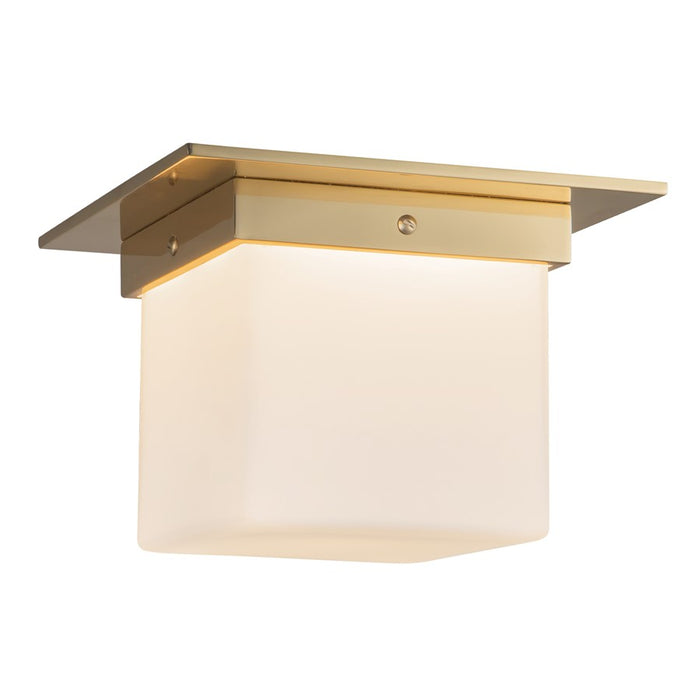 Kuzco Mineral 5.5" Brass Flush Mount, Patina Brass/Opal Glass - FM356085PTBOP