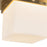 Kuzco Mineral 5.5" Brass Flush Mount, Patina Brass/Opal Glass