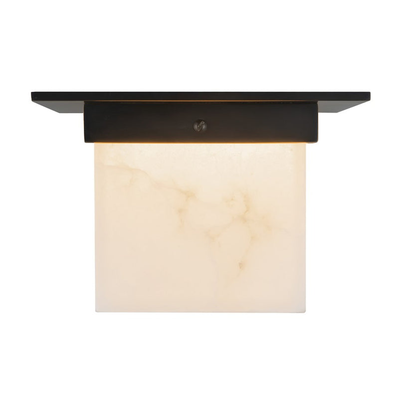 Kuzco Mineral 5.5" Black Flush Mount, Urban Bronze/Alabaster