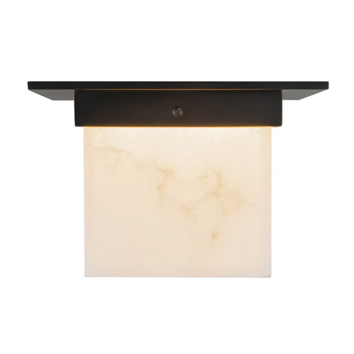 Kuzco Mineral 5.5" Black Flush Mount, Urban Bronze/Alabaster