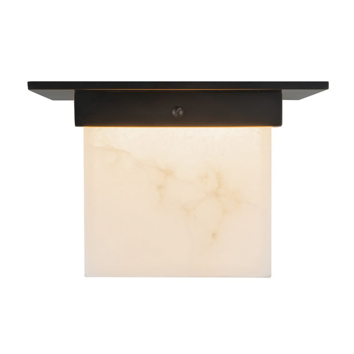 Kuzco Mineral 5.5" Black Flush Mount, Urban Bronze/Alabaster
