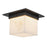 Kuzco Mineral 5.5" Black Flush Mount, Urban Bronze/Alabaster