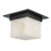 Kuzco Mineral 5.5" Black Flush Mount, Urban Bronze/Alabaster