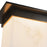 Kuzco Mineral 5.5" Black Flush Mount, Urban Bronze/Alabaster