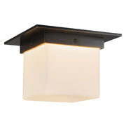 Kuzco Mineral 5.5" Blk Flush Mount, Urban Brz/Matte Opal Glass - FM356085UBOP