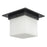 Kuzco Mineral 5.5" Black Flush Mount, Urban Bronze/Matte Opal Glass