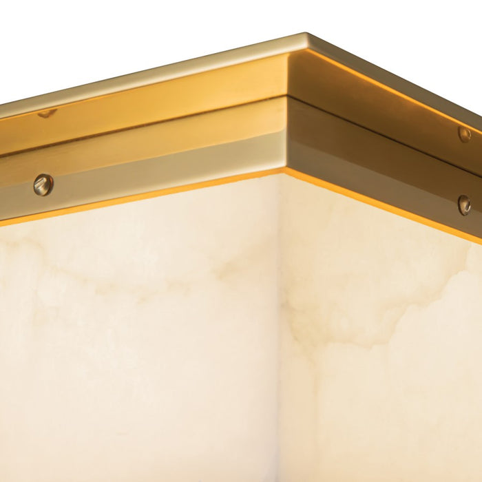 Kuzco Mineral 5" Brass Flush Mount, Patina Brass/Alabaster