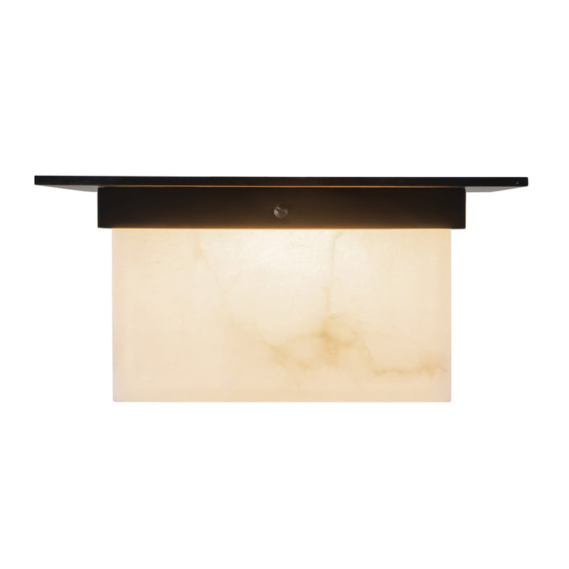 Kuzco Mineral 5" Black Flush Mount, Urban Bronze/Alabaster