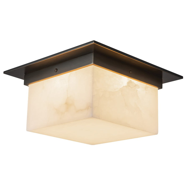 Kuzco Mineral 5" Black Flush Mount, Urban Bronze/Alabaster
