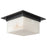 Kuzco Mineral 5" Black Flush Mount, Urban Bronze/Alabaster