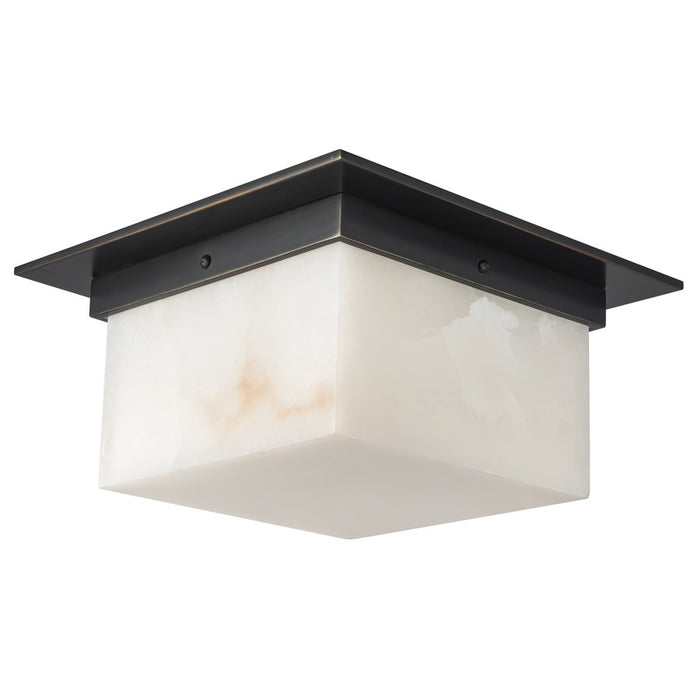Kuzco Mineral 5" Black Flush Mount, Urban Bronze/Alabaster