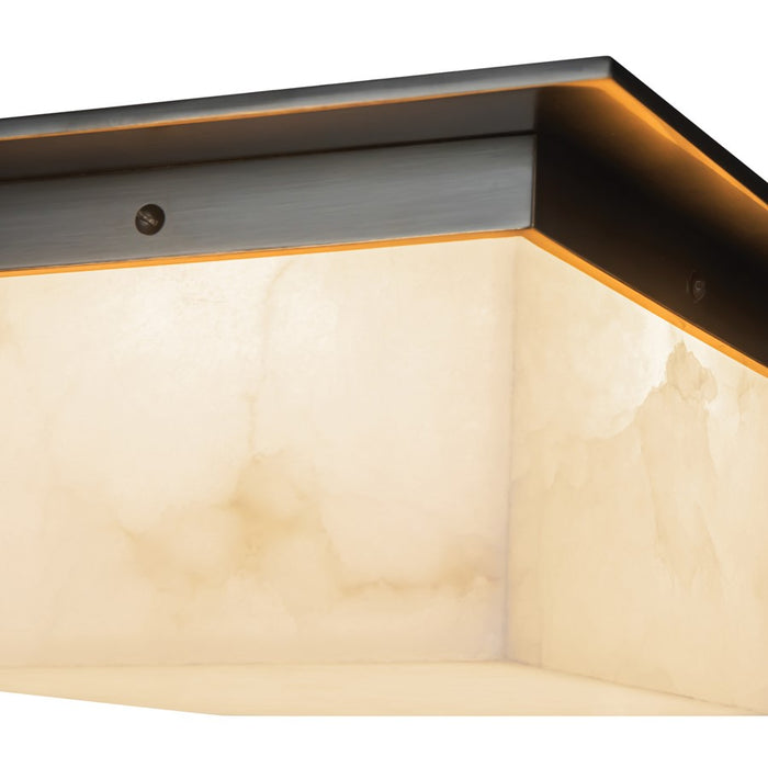 Kuzco Mineral 5" Black Flush Mount, Urban Bronze/Alabaster