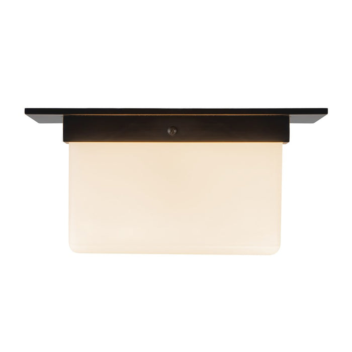 Kuzco Mineral 5" Black Flush Mount, Urban Bronze/Matte Opal Glass
