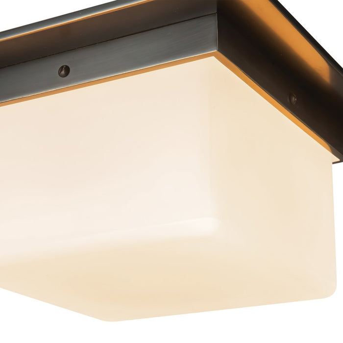 Kuzco Mineral 5" Black Flush Mount, Urban Bronze/Matte Opal Glass