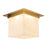 Kuzco Mineral 11" Brass Flush Mount, Patina Brass/Alabaster