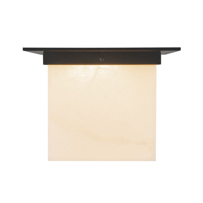 Kuzco Mineral 11" Black Flush Mount, Urban Bronze/Alabaster