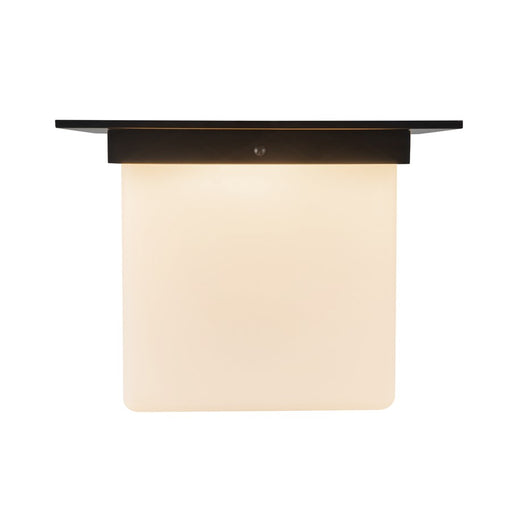 Kuzco Mineral 11" Black Flush Mount, Urban Bronze/Matte Opal