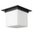 Kuzco Mineral 11" Black Flush Mount, Urban Bronze/Matte Opal