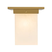 Kuzco Mineral 8" Brass Flush Mount, Patina Brass/Alabaster - FM356808PTBAR