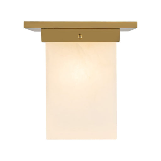 Kuzco Mineral 8" Brass Flush Mount, Patina Brass/Alabaster - FM356808PTBAR